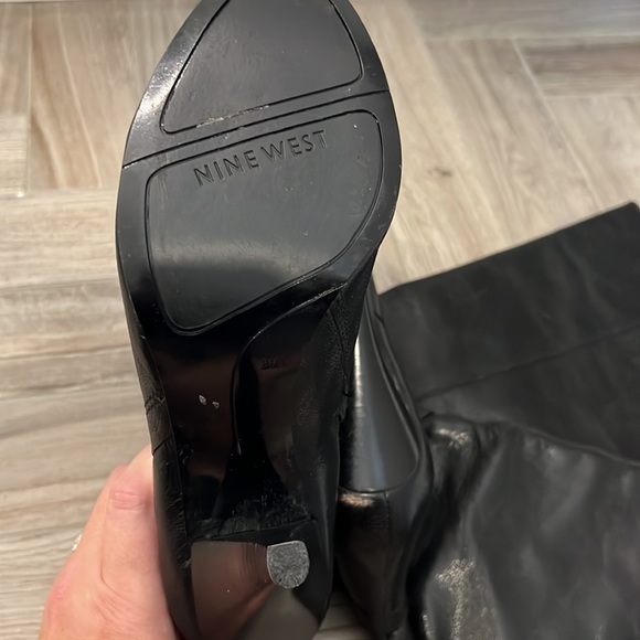 SZ 8 Black Nine West Leather - Picture 9 of 11